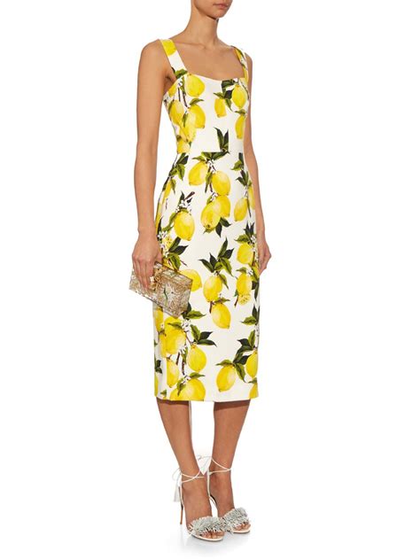 dolce gabbana lemon dress replica|dolce gabbana formal dresses.